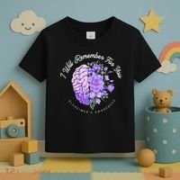 Alzheimer's Awareness I Will Remember For You Brain Toddler T-Shirt thumb 3