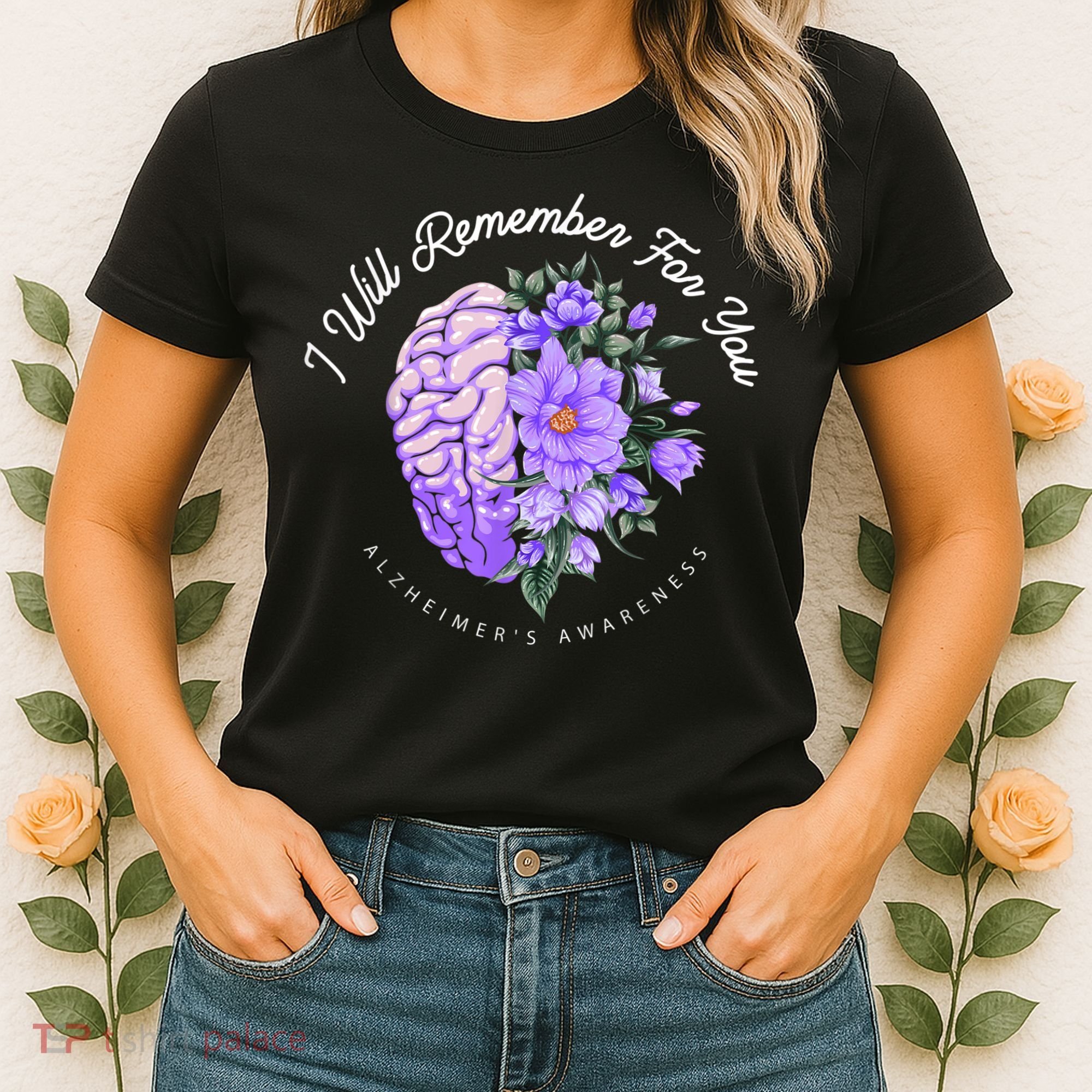 Alzheimer's Awareness I Will Remember For You Brain Women's T-Shirt
