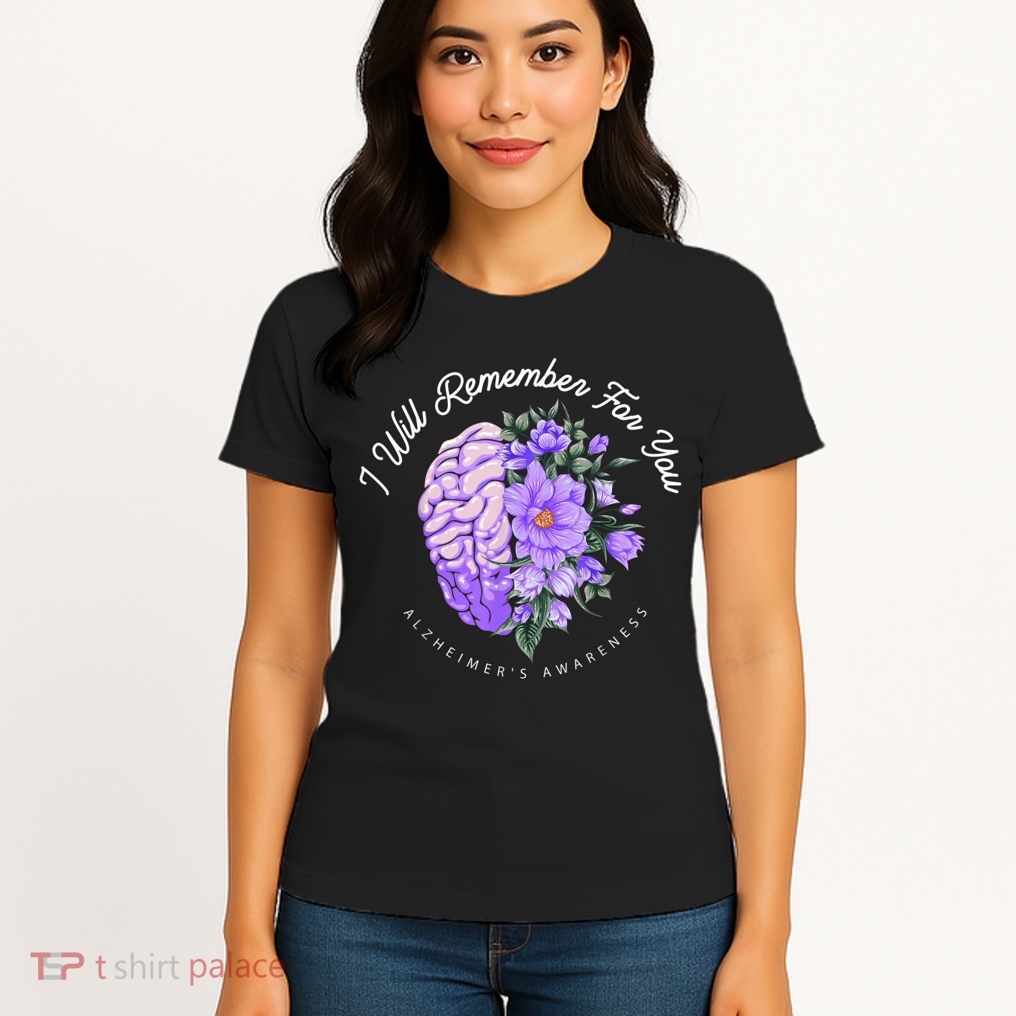 Alzheimer's Awareness I Will Remember For You Brain Women's T-Shirt