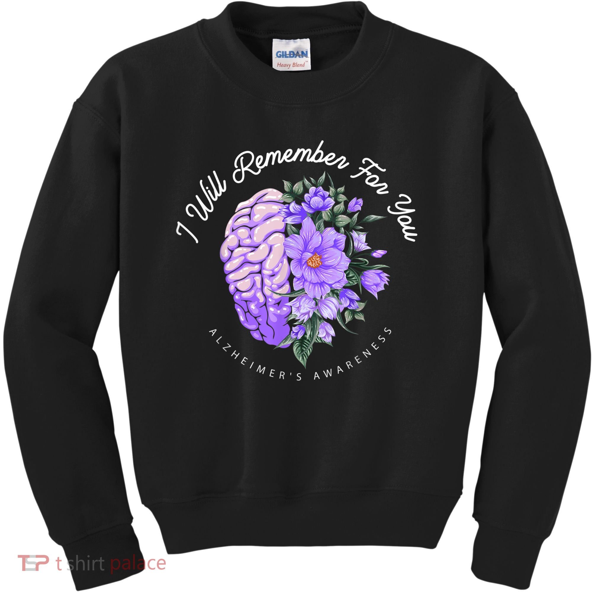 Alzheimer's Awareness I Will Remember For You Brain Kids Sweatshirt