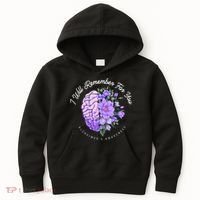 Alzheimer's Awareness I Will Remember For You Brain Kids Hoodie thumb 0