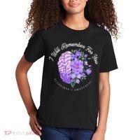 Alzheimer's Awareness I Will Remember For You Brain Kids T-Shirt thumb 2