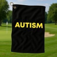Autism Awareness I Have Autism Call 911 Golf Towel thumb 1