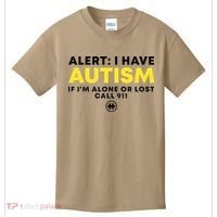 Autism Awareness I Have Autism Call 911 Kids T-Shirt thumb 0