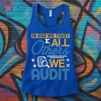 Auditor Accounting In God We Trust All Others We Audit Gift Women's Tank Top thumb 3