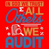 Auditor Accounting In God We Trust All Others We Audit Gift Santa Hat thumb 1