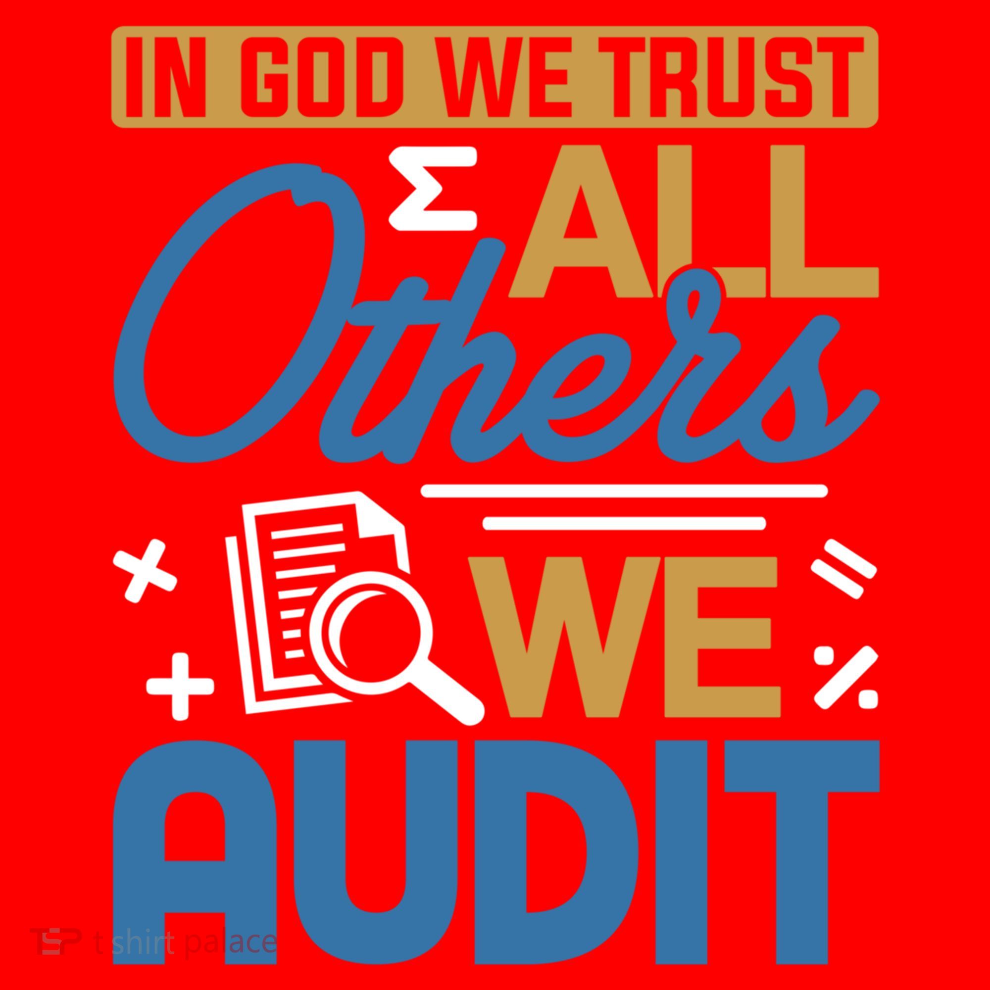 Auditor Accounting In God We Trust All Others We Audit Gift Santa Hat
