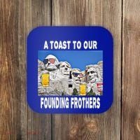 Abraham Abe In Great Gift 4th Of July Usa Funny Ben Drankin Meaningful Gift Coaster thumb 0