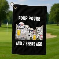Abraham Abe In Cool Gift 4th Of July Usa Funny Ben Drankin Great Gift Golf Towel thumb 1