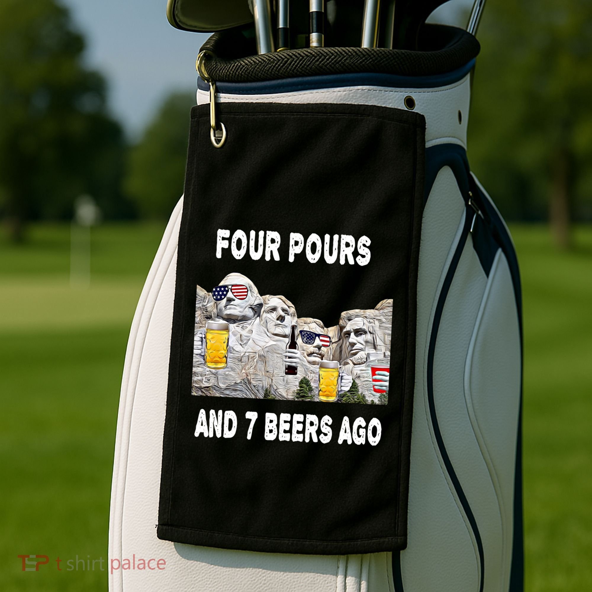Abraham Abe In Cool Gift 4th Of July Usa Funny Ben Drankin Great Gift Golf Towel