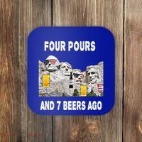 Abraham Abe In Cool Gift 4th Of July Usa Funny Ben Drankin Great Gift Coaster thumb 0