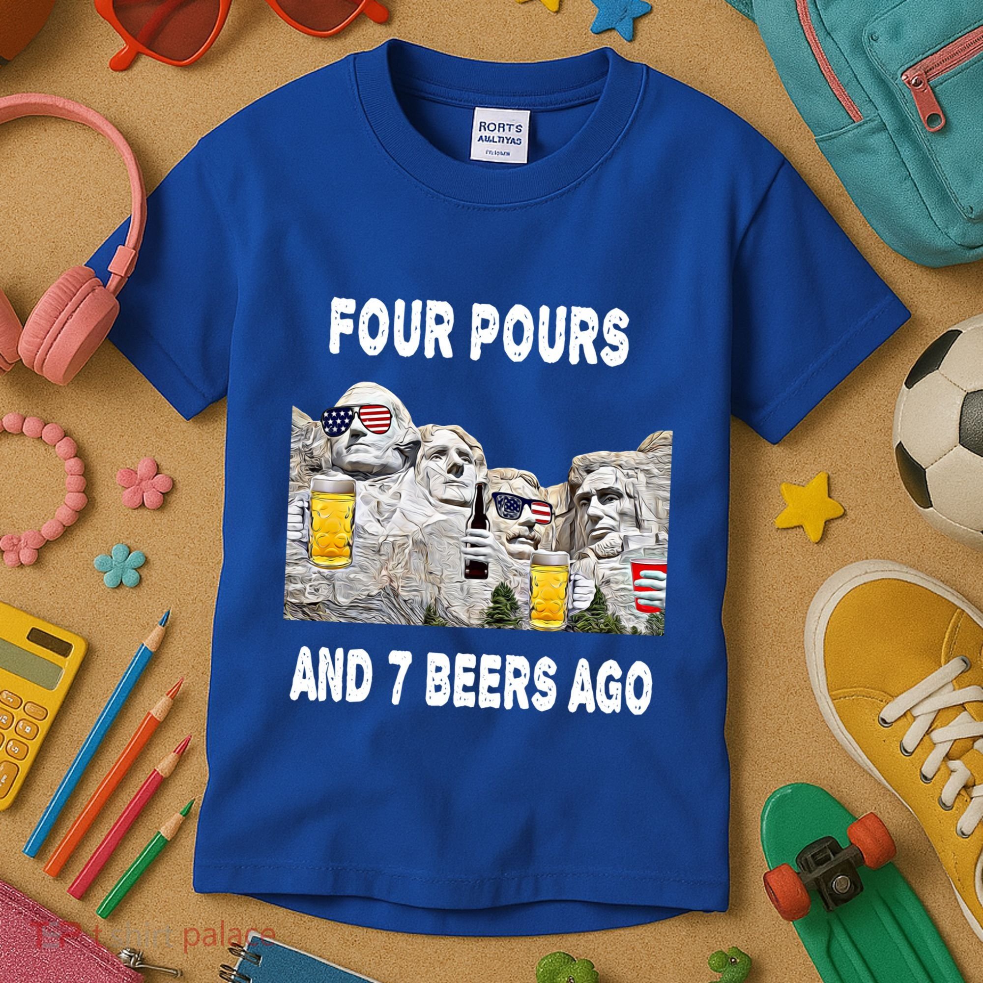 Abraham Abe In Cool Gift 4th Of July Usa Funny Ben Drankin Great Gift Kids T-Shirt
