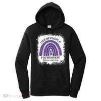 Alzheimer’S Awareness I Wear Purple For My Mom Purple Rainbow Women's Hoodie thumb 0