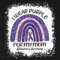 Alzheimer’S Awareness I Wear Purple For My Mom Purple Rainbow Women's Tank Top thumb 5