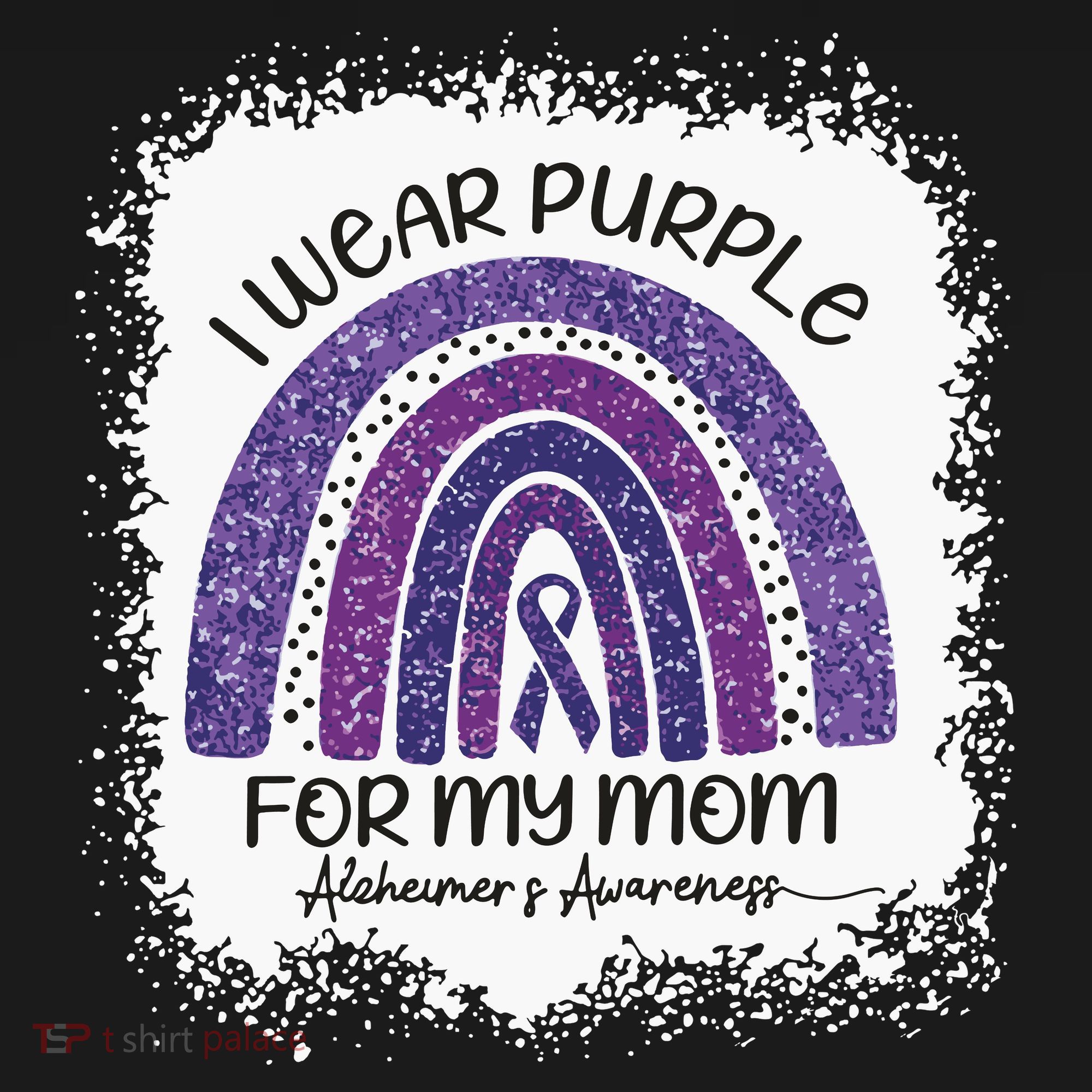 Alzheimer’S Awareness I Wear Purple For My Mom Purple Rainbow Women's Tank Top