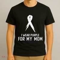 Alzheimers Awareness I Wear Purple For My Mom Cute Purple T-Shirt thumb 3