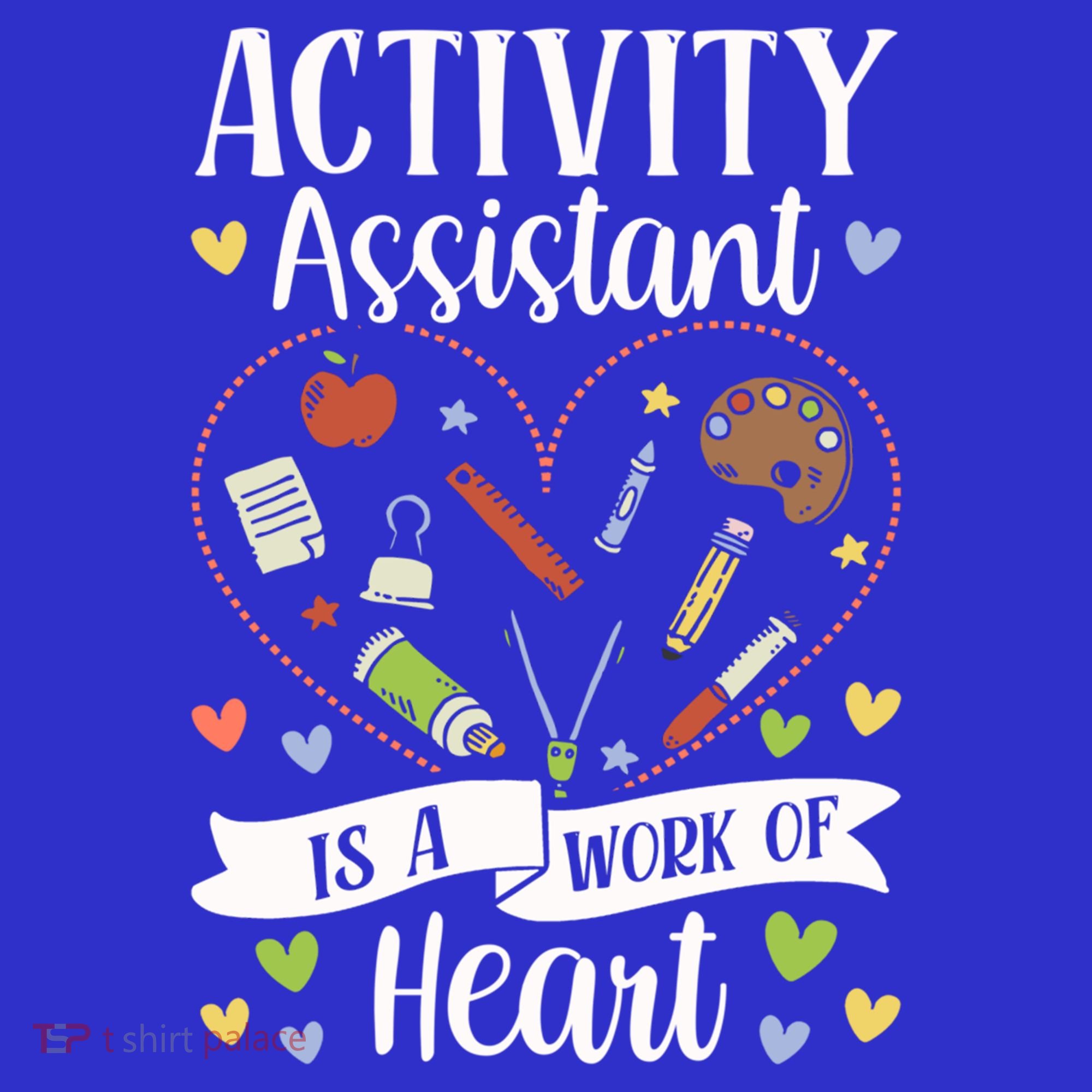 Activity Assistant Is A Work Of Heart Activity Assistant Gift Apron