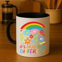 Autism Awareness ItS Ok To Be Different Coffee Mug thumb 4