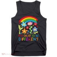 Autism Awareness ItS Ok To Be Different Tank Top thumb 0