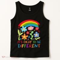 Autism Awareness ItS Ok To Be Different Tank Top thumb 2