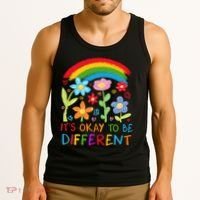 Autism Awareness ItS Ok To Be Different Tank Top thumb 3