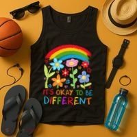 Autism Awareness ItS Ok To Be Different Tank Top thumb 4