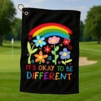 Autism Awareness ItS Ok To Be Different Golf Towel thumb 1