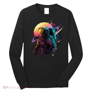An Astronaut In Outer Space Long Sleeve Shirt