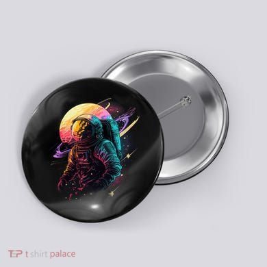 An Astronaut In Outer Space Button