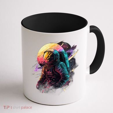 An Astronaut In Outer Space Coffee Mug back