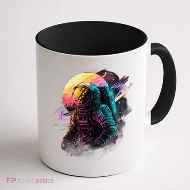 An Astronaut In Outer Space Coffee Mug back