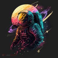 An Astronaut In Outer Space Golf Towel thumb 3