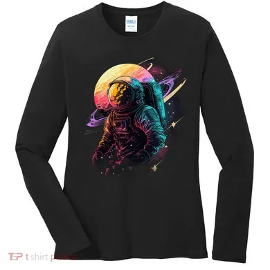 An Astronaut In Outer Space Women's Long Sleeve Shirt