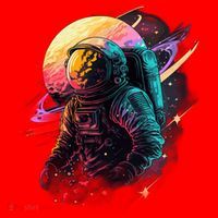 An Astronaut In Outer Space Santa Hat thumb 1