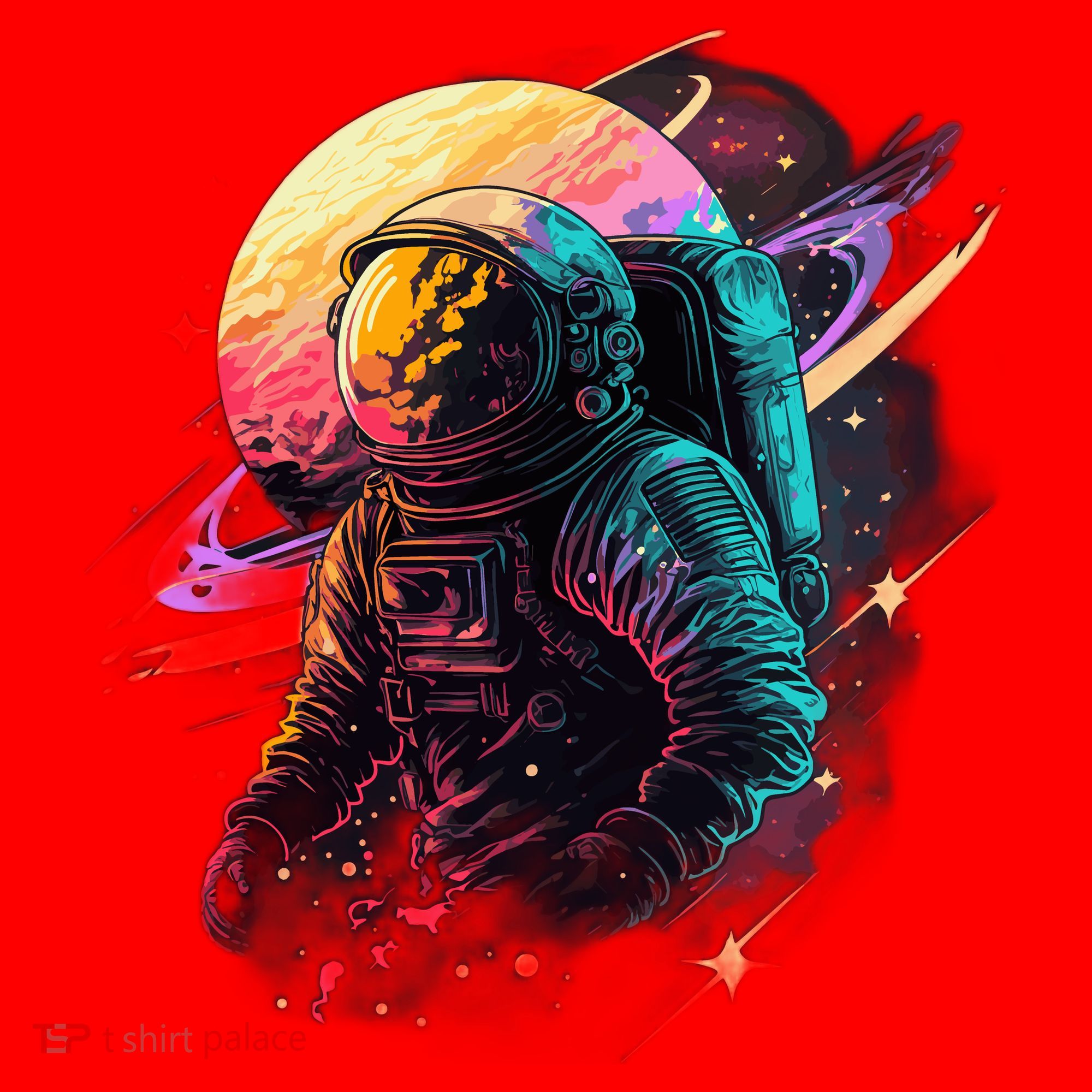 An Astronaut In Outer Space Santa Hat