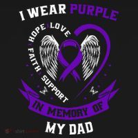 Alzheimers Awareness I Wear Purple In Memory of my Dad  T-Shirt thumb 7