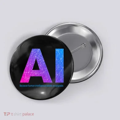 Ai Artificial Intelligence Funny Design Button