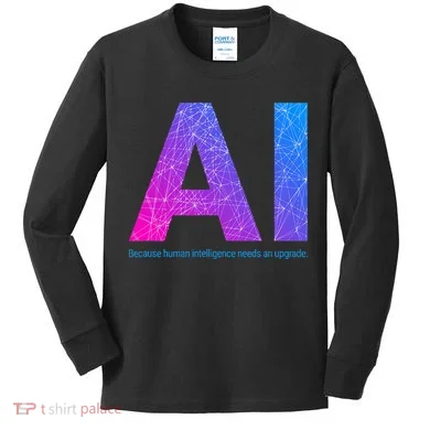 Ai Artificial Intelligence Funny Design Kids Long Sleeve Shirt