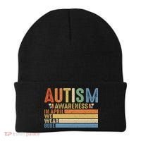 Autism Awareness In April We Wear Blue Beanie thumb 0