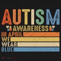 Autism Awareness In April We Wear Blue Women's Hoodie thumb 2
