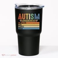 Autism Awareness In April We Wear Blue Tumbler thumb 0