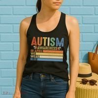 Autism Awareness In April We Wear Blue Women's Tank Top thumb 2