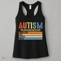 Autism Awareness In April We Wear Blue Women's Tank Top thumb 3
