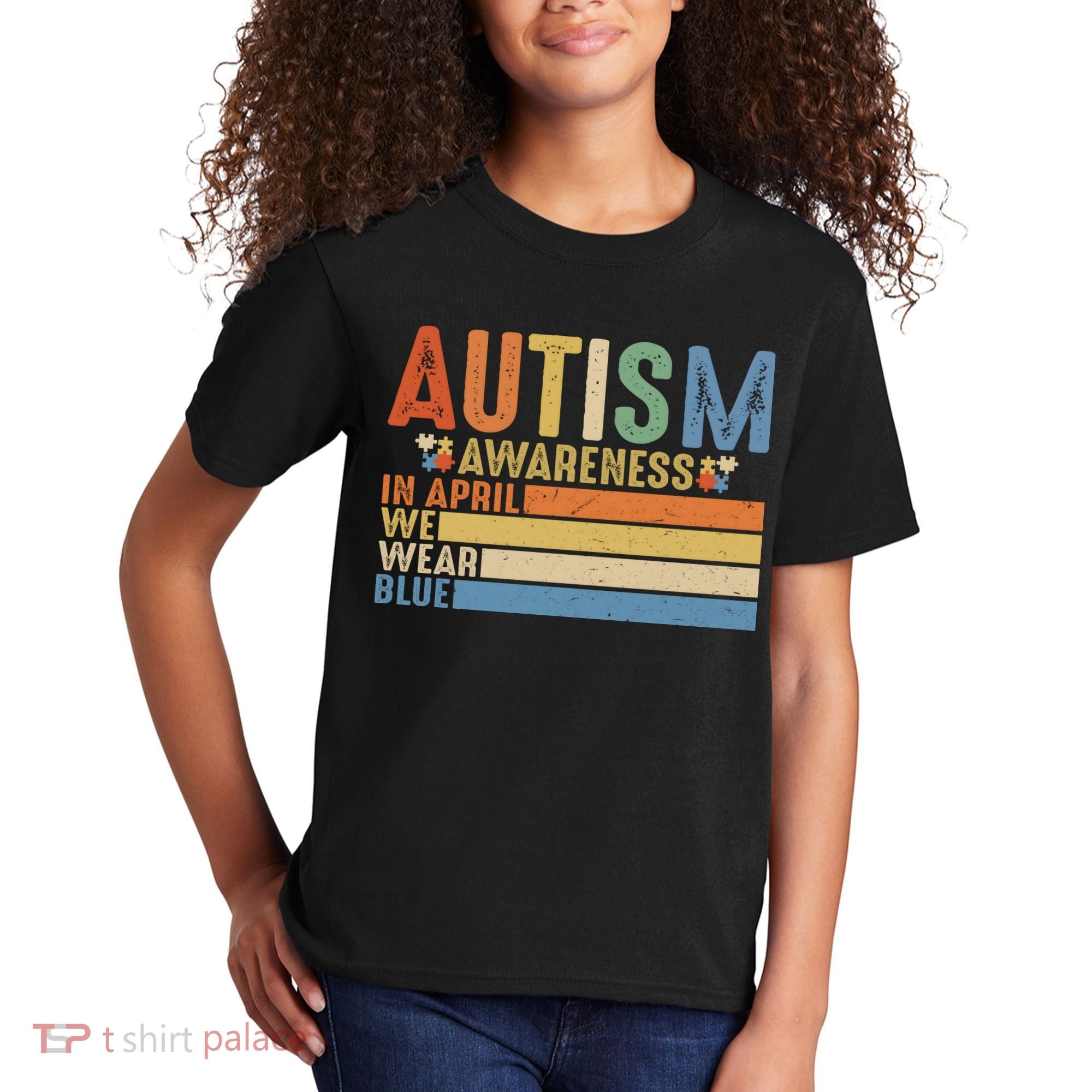 Autism Awareness In April We Wear Blue Kids T-Shirt