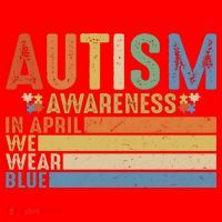 Autism Awareness In April We Wear Blue Santa Hat thumb 1