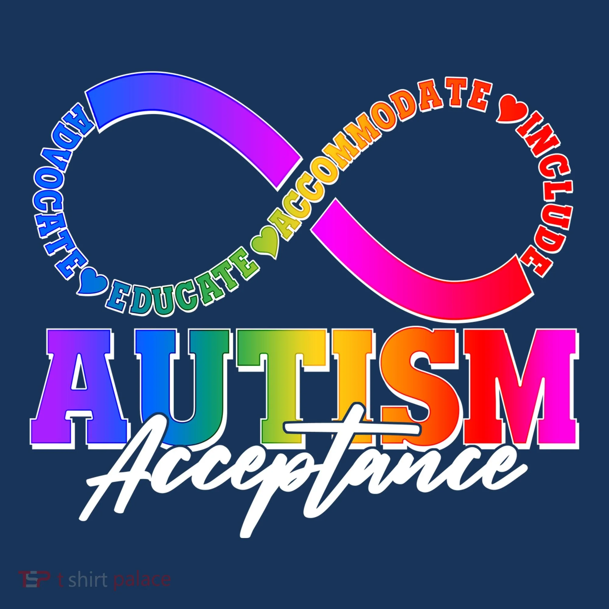 Autism Acceptance Infinity Symbol Doggie Tank