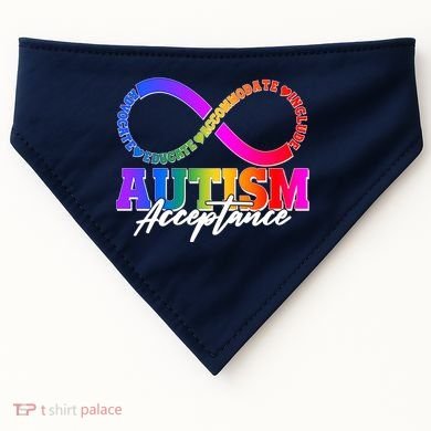 Autism Acceptance Infinity Symbol USA-Made Doggie Bandana