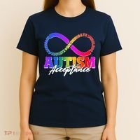 Autism Acceptance Infinity Symbol T-Shirt thumb 4