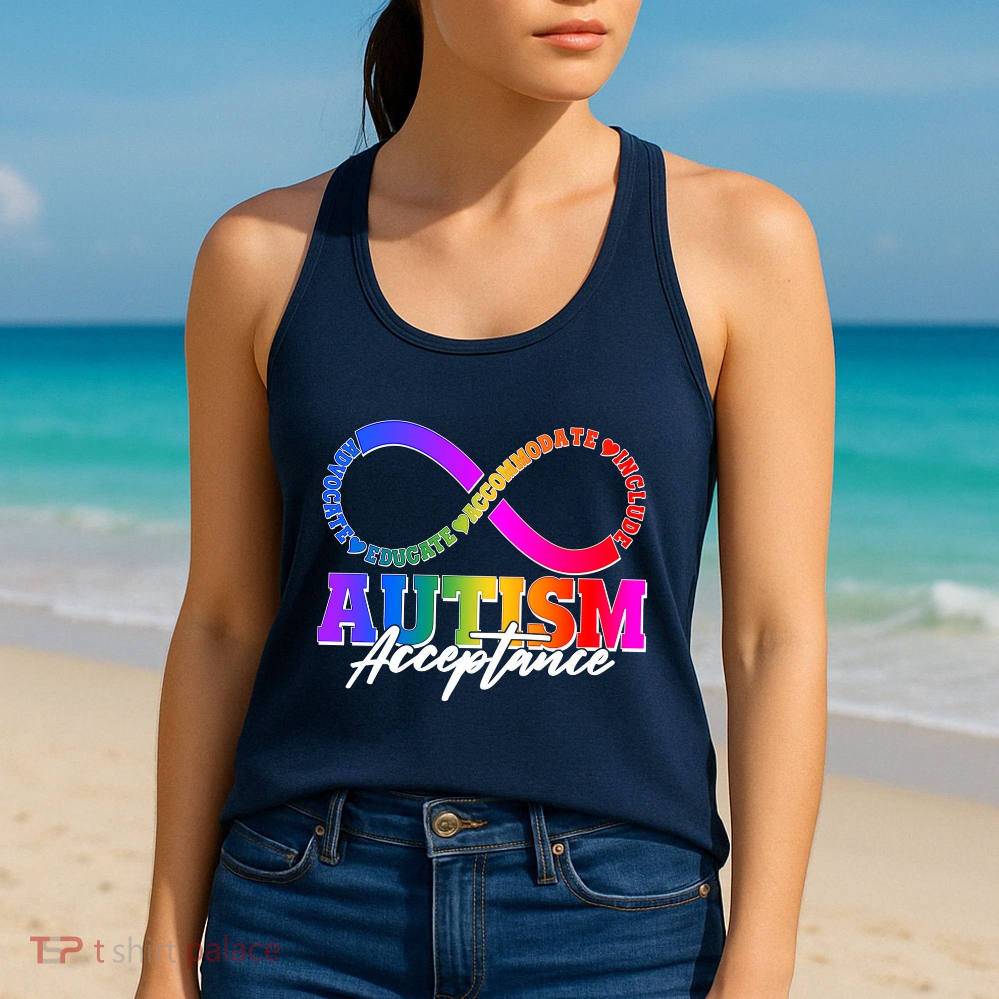 Autism Acceptance Infinity Symbol Women's Tank Top