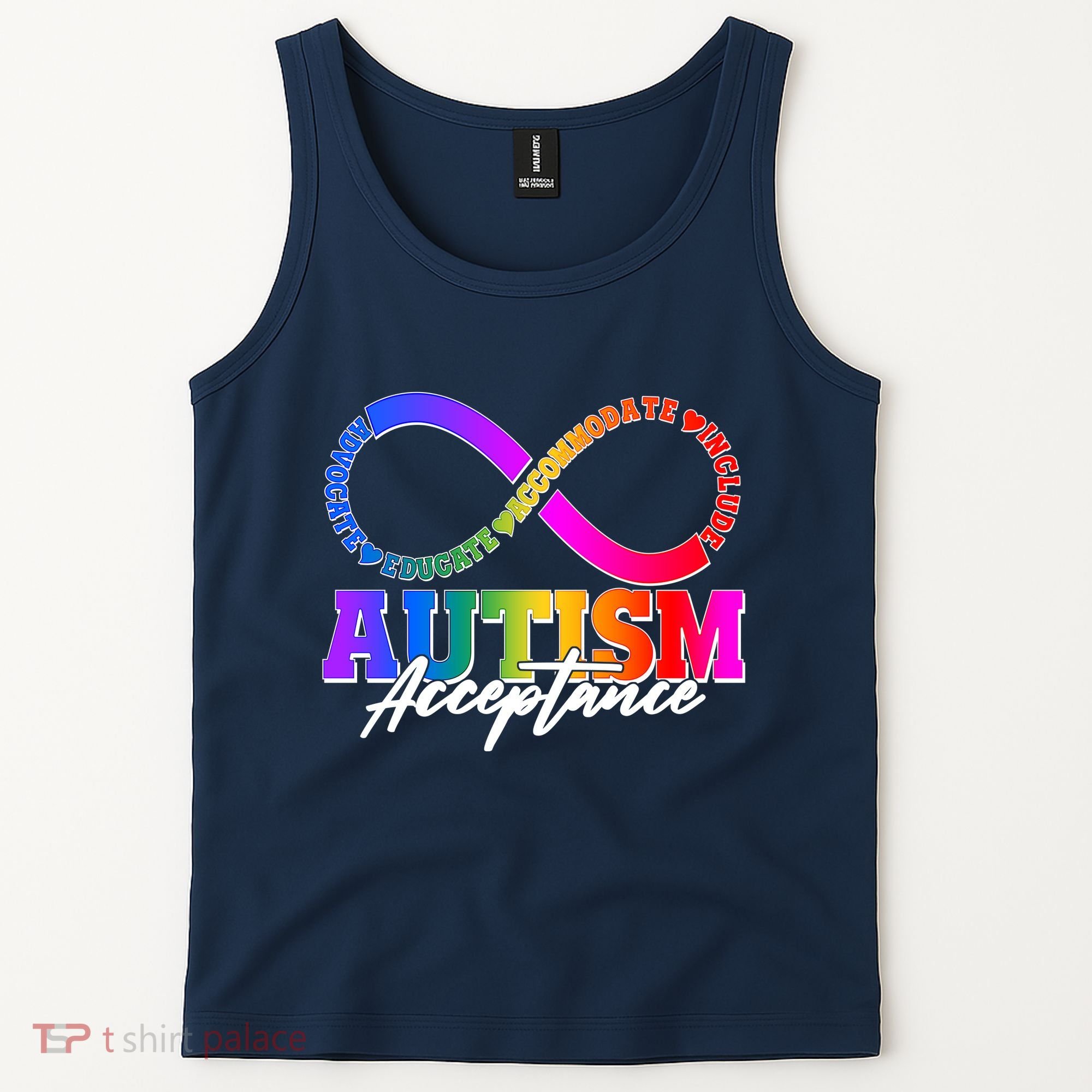 Autism Acceptance Infinity Symbol Tank Top